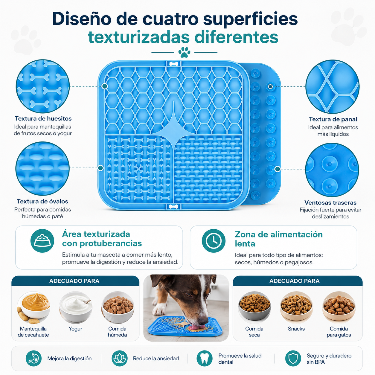Alfombrilla Antiestrés de Silicona con Ventosa